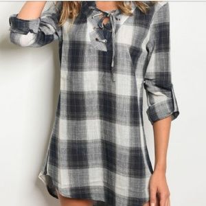 NWT Blue and cream shirtdress